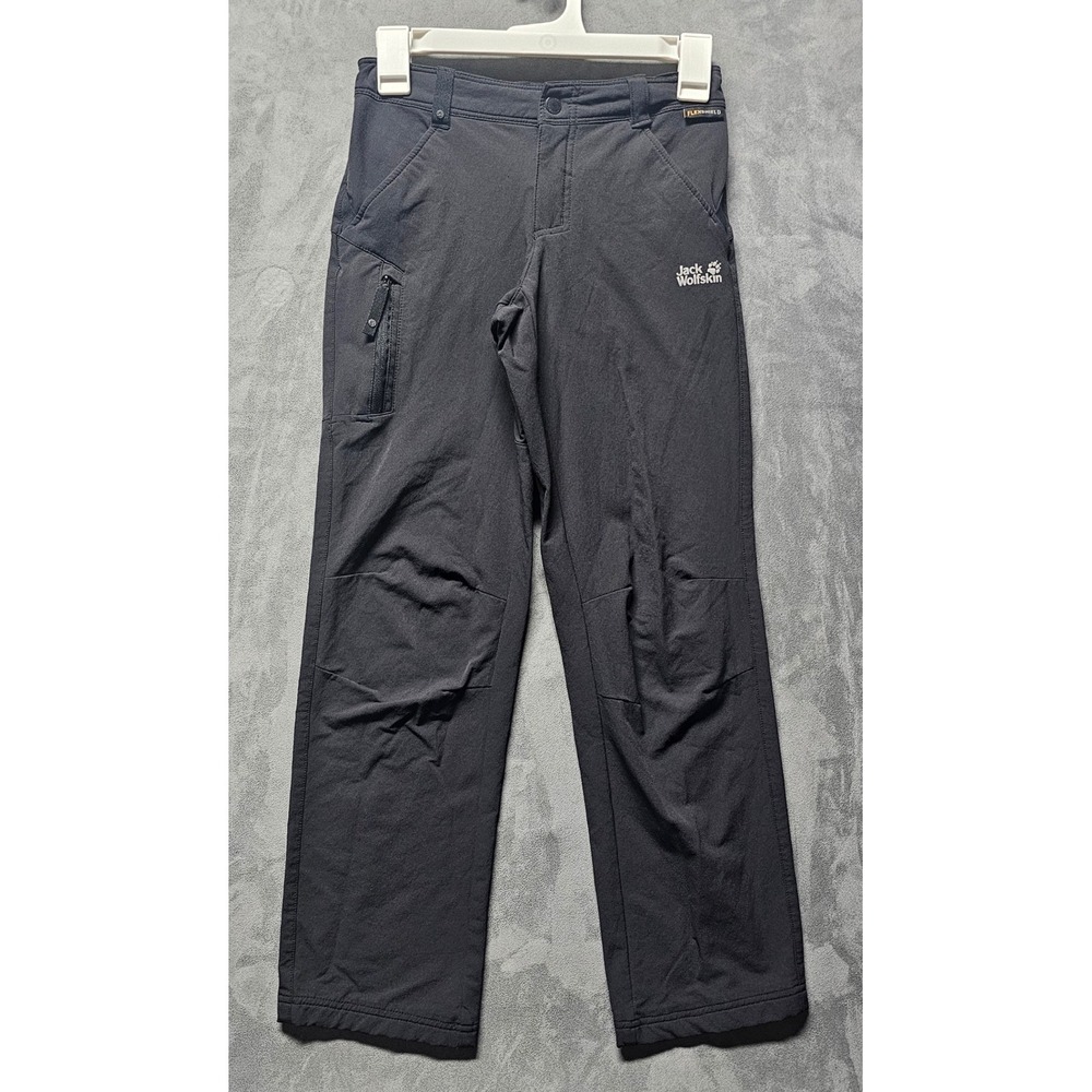 Jack Wolfskin Boys Black Flexshield Softshell Hiking Pants 1606613 Size EU 152